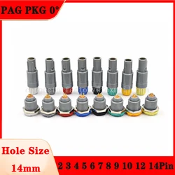 1Set 5Set PAG PKG 1P 2 3 4 5 6 7 8 9 10 12 14 Pin Medical Plastic Push-pull Self-locking Male Plug Fixed Female Socket Connector