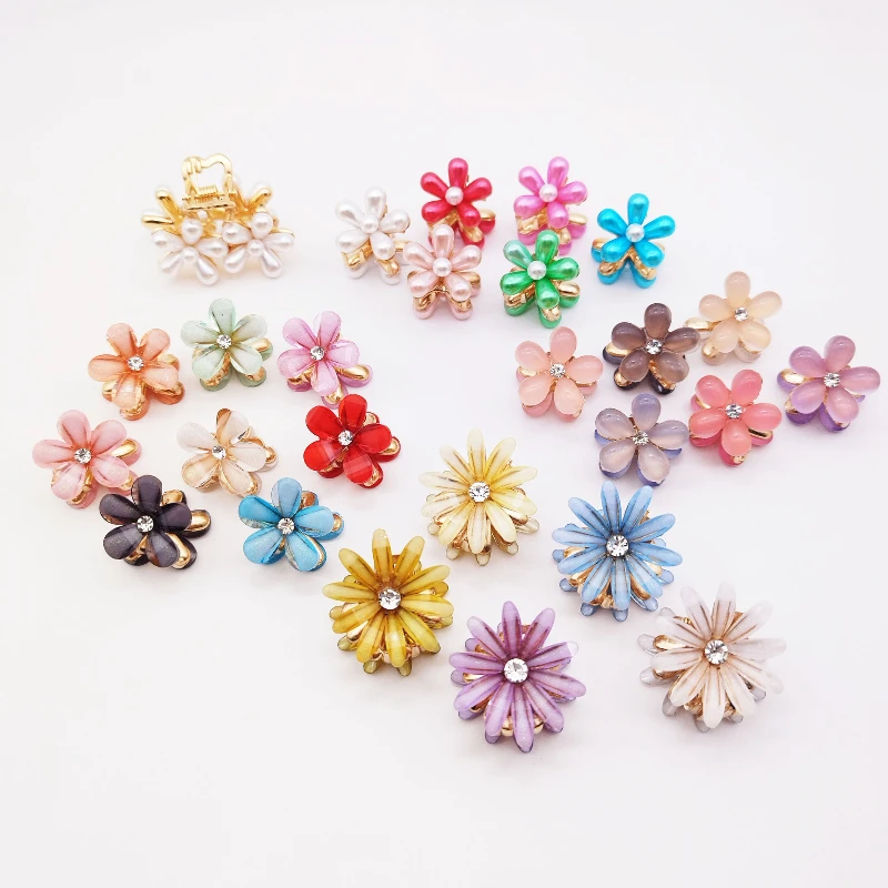 

Broken Hair Side Flower Bangs Clip Hair Clip Mini Princess Head Small Grab Clip Small Forehead Women's Hair Accessory