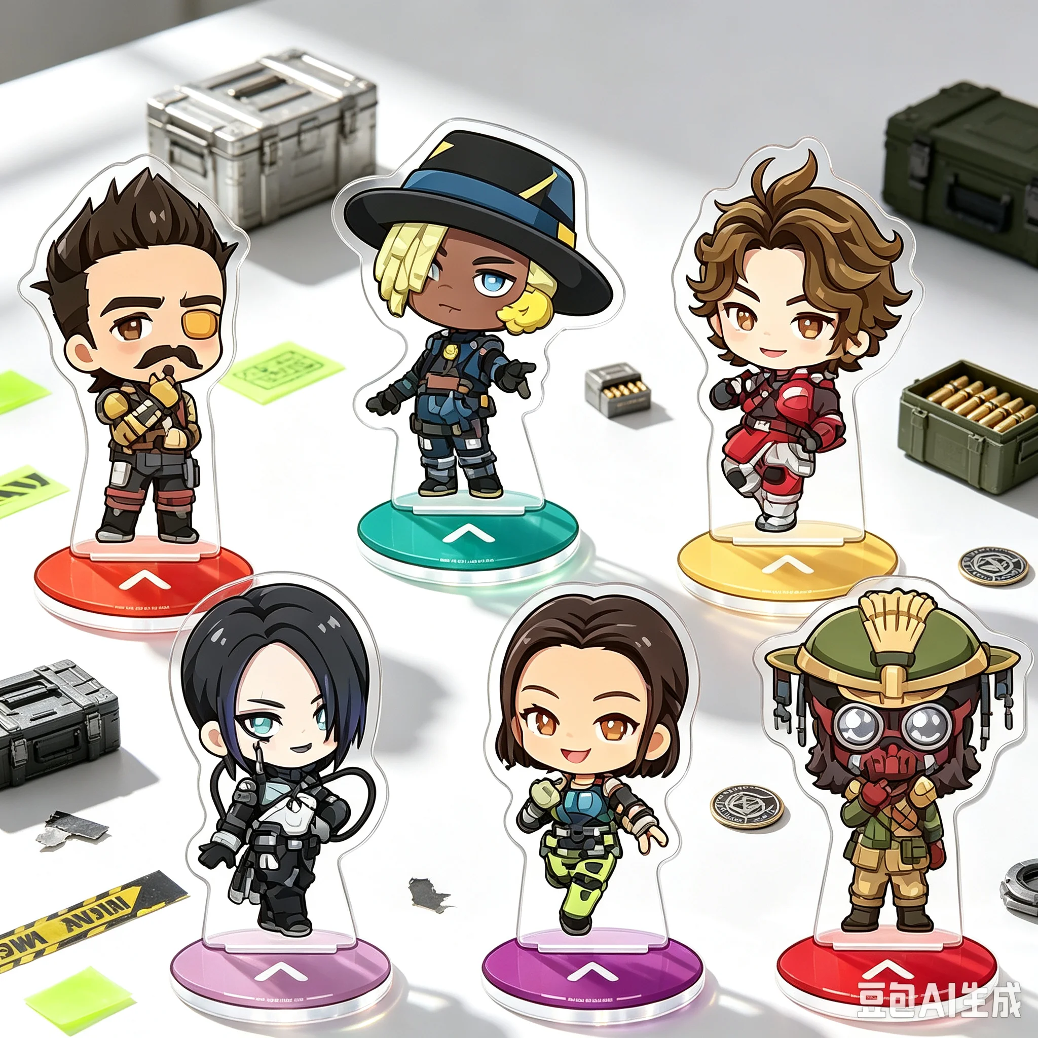 New STYLE Anime Apex Legends Acrylic Stand Modlel Desktop Decoration Game Collectible Ornament High Pixel Gift For Fans Keychain