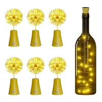 10/20LEDs Solar Wine Bottle String Light Solar Copper Wire Fairy Lights Cork Shape Christmas Lamp For Wedding Party Garden Decor 5