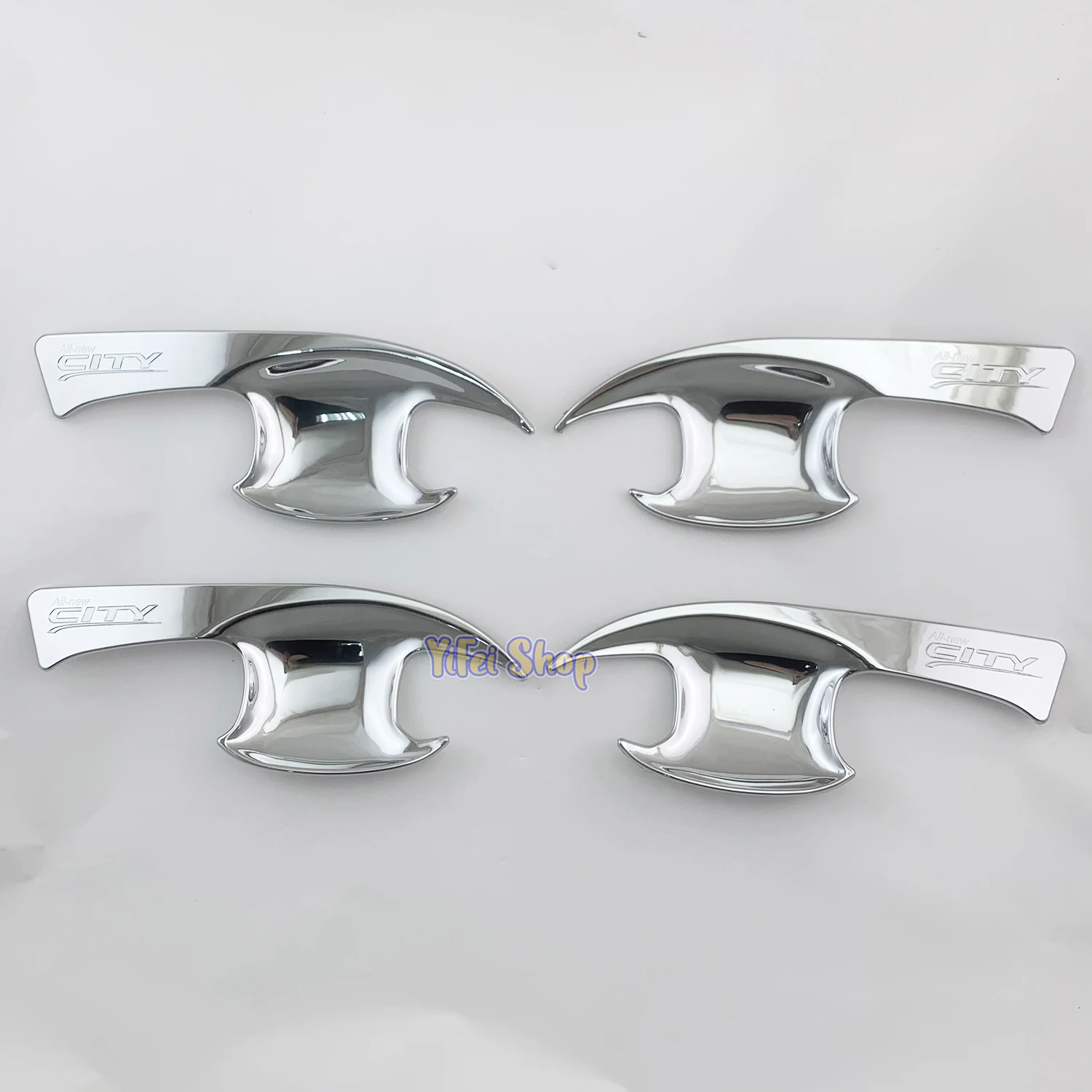 

New Car ABS Chrome Accessories Plated Door Handle Bowl Cover Trim Paste Style For Honda City 2014 2015 2016 2017