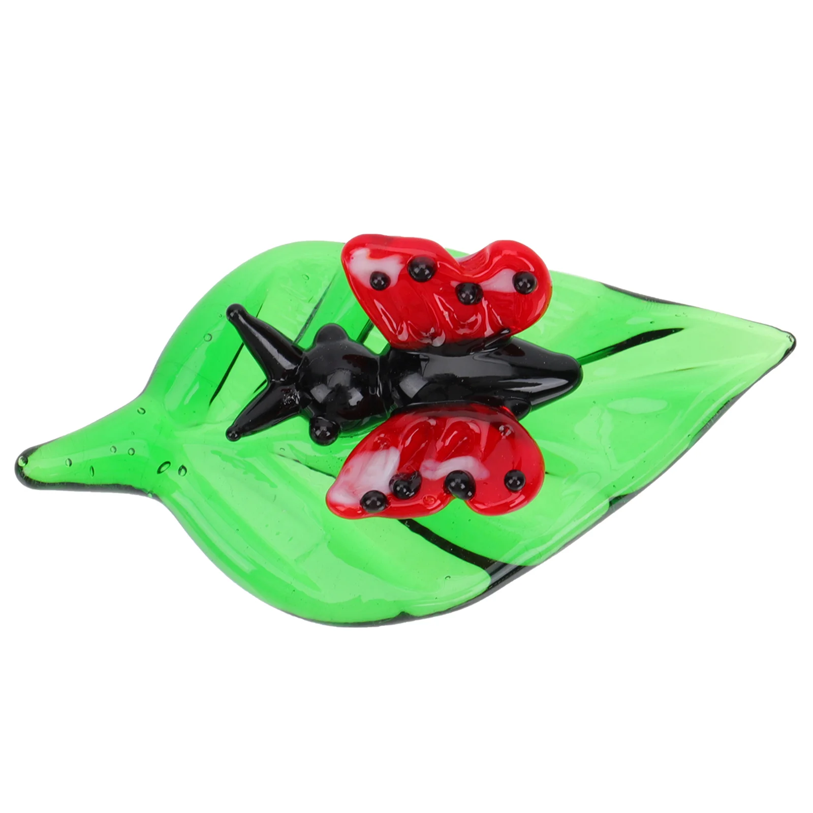 

Colorful Butterfly Glass Ornament Delicate Creative Glass Craft Desktop Decor Unique Home Office Table Shaped Adornment