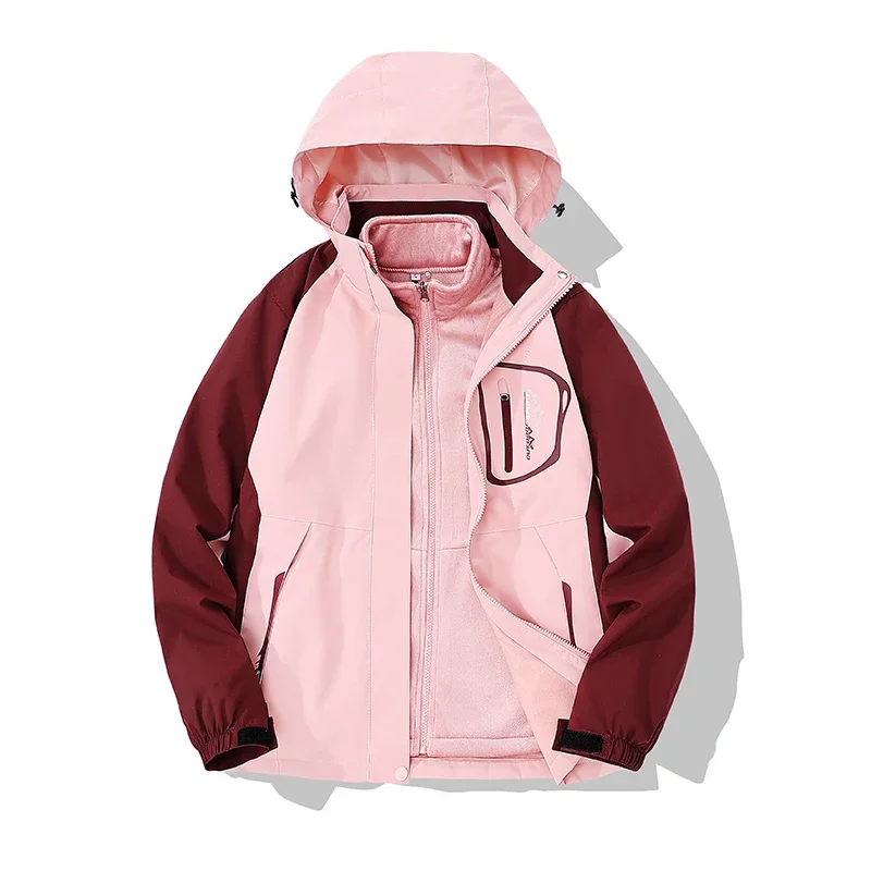 Jaket Serbaguna Tiga-dalam-Satu untuk Memancing di Luar Ruangan, Cocok untuk Musim Gugur dan Musim Dingin, Nyaman, Serbaguna, Bernapas, Jaket Anti Angin untuk Pasangan