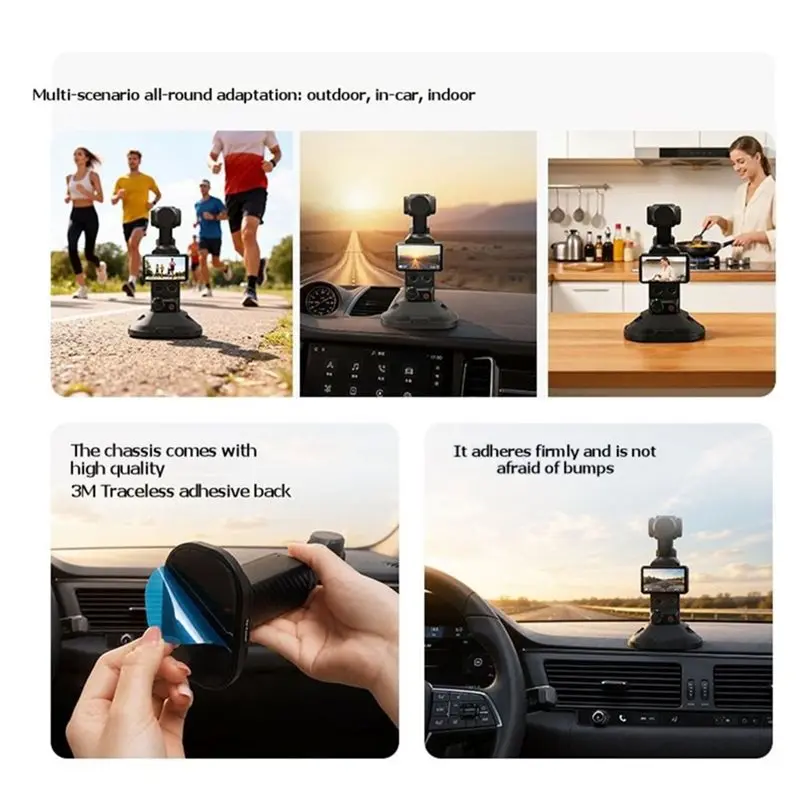 FEDI-Quick Release Base For DJI Pocket 4P Detachable Silicone Car Desktop Stand For DJI Pocket 3/4 Vlog Holder Accessory