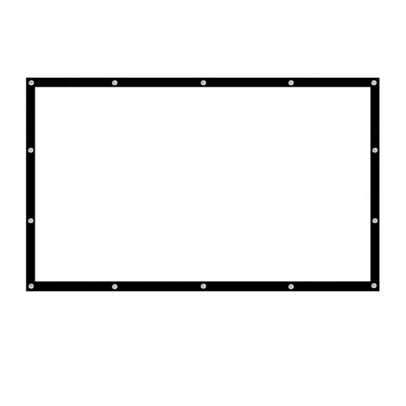 

Hot Sale-16:9 Simple Projector Curtain 150 Inch Portable HD Display Screen Home Cinema Theater Movie Outdoor Office