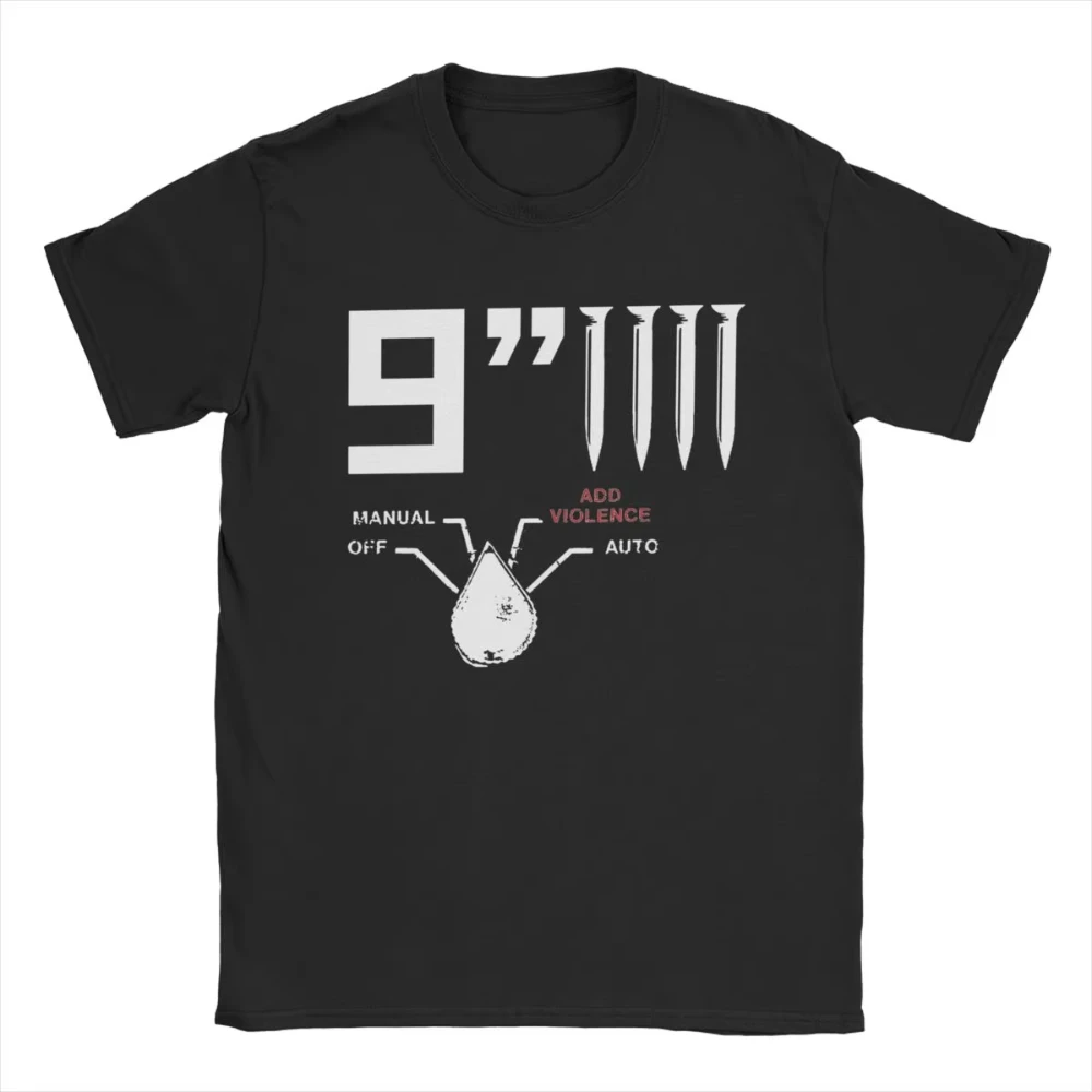 Venda quente das mulheres dos homens nove nove Polegada unhas impresso t camisa de algodão puro topos novidade manga curta crewneck t nova chegada camiseta