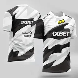 Sportowa CSGO uniform dla drużyny NAVI team top competition sinlpe men 3D druk cyfrowy t-shirt z krótkim rękawem top sportowy na co dzień