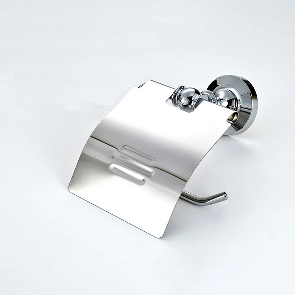 

Polished Chrome Brass Wall Mounted Bathroom Toilet Paper Roll Holder Bathroom Accessory mba804