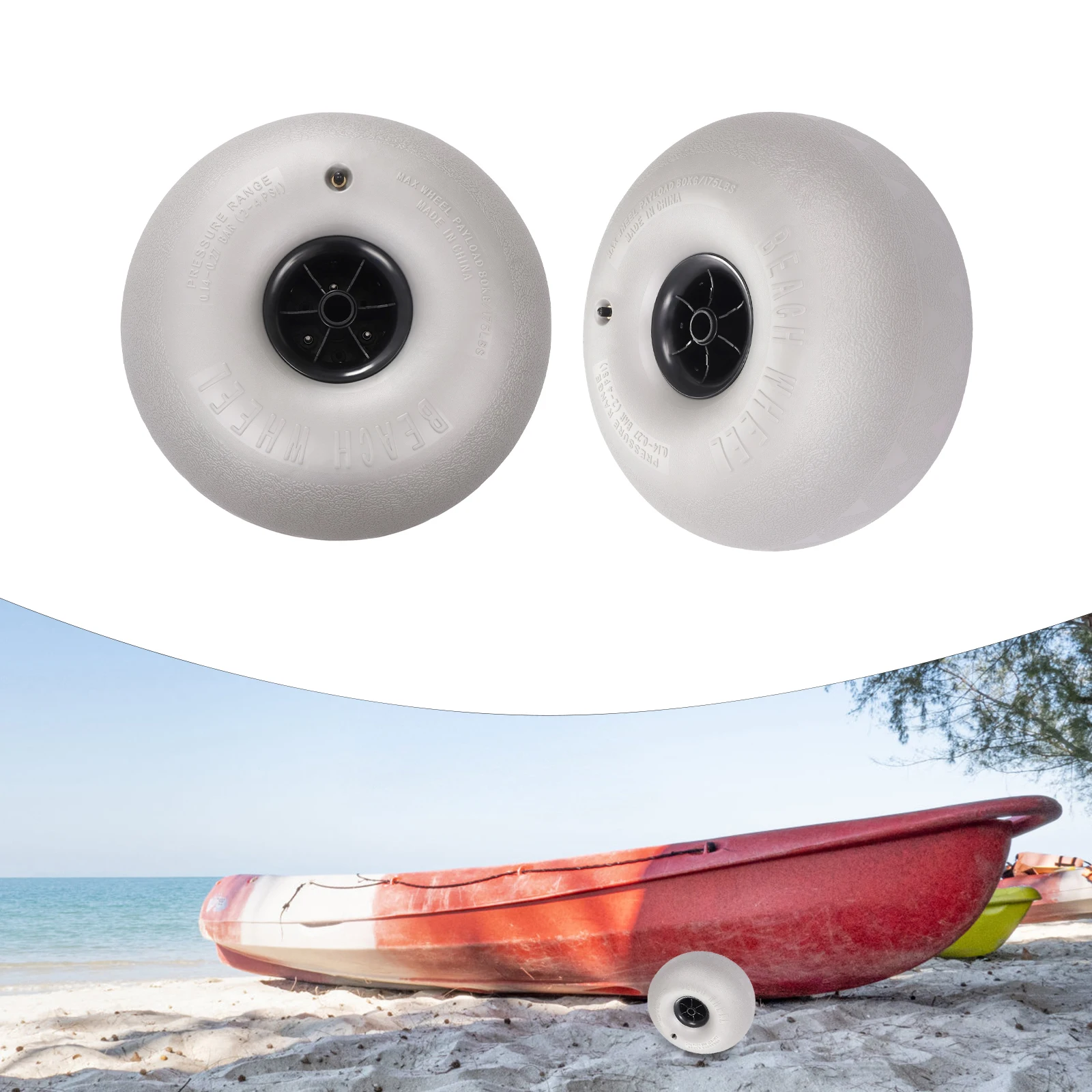 Rodas infláveis de praia de 16 polegadas com design de baixa pressão para fácil transporte de areia, alta capacidade de rolamento de peso, perfeitas para