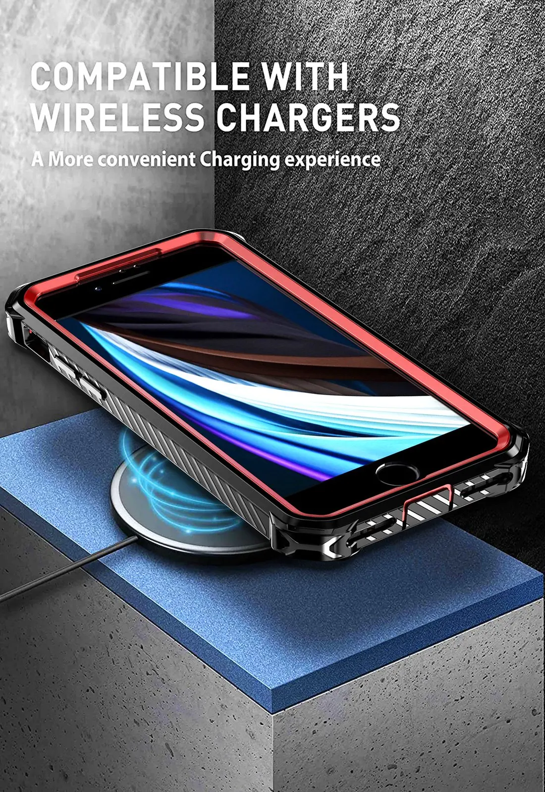 iPhone 7/8 커버용 이중 레이어 충격 흡수 케이스 MagSafe와 호환 가능 견고하고 킥스탠드가 있는 iPhone SE 2020 2022용