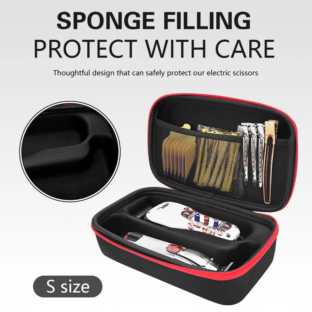 Barber Shockproof  Hair Scissors Case Bag Crush Resistance Trimmer Suitcase Waterproof Non-defrmation Styling Tool Box