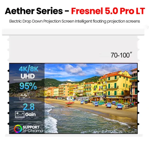 Yovanxer Aether Series 120 дюймов электрический проекционный экран Френель 5.0 Pro LT