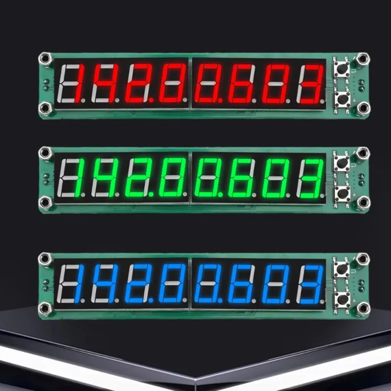 8-Bit LED Digital RF Signal Frequency Counter Frequency Meter 0.1MHz~ 1200MHz 1.2GHz Blue/Red/Green