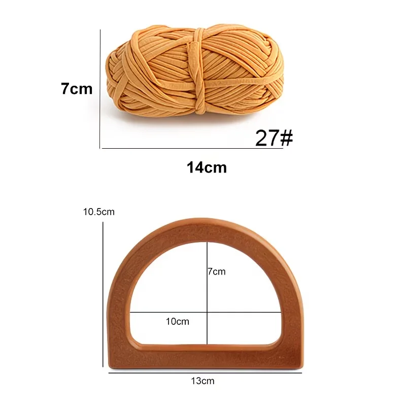 1/2/5Sets 125g Summer New Colorful Soft Elastic Chunky Knitting Yarn with Bag Handle For Crochet Knitted Handbag Hats DIY Crafts