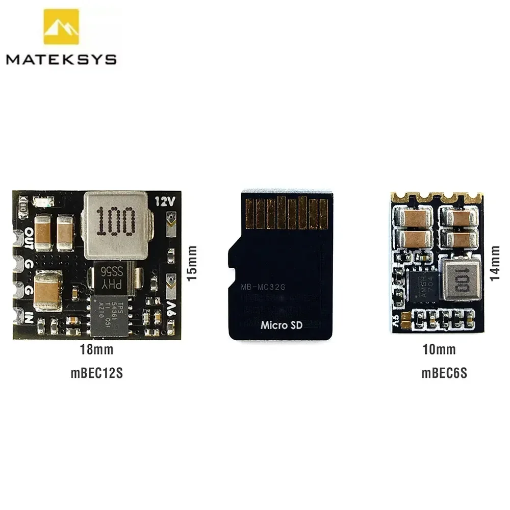 MATEK Mateksys MICRO BEC 6-60V a 5V/9V/12V-ADJ módulo regulador reductor para RC modelo avión helicóptero Dron de carreras con visión en primera persona