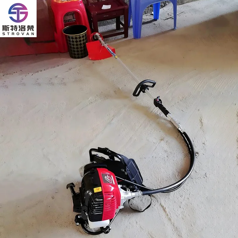 Agriculture Backpack Manual Grass Cutter 4 Stroke Engine Weeding Machine Lawn Mower Farm Equipment