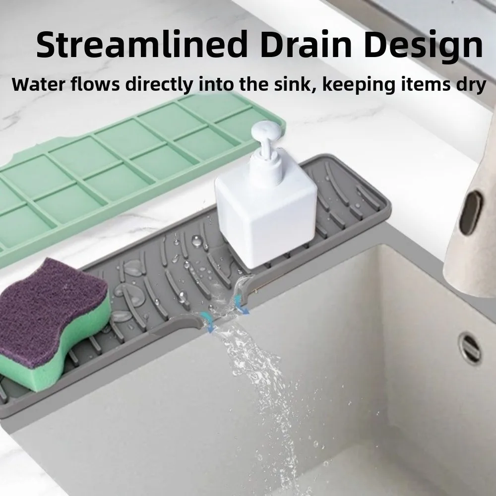 

Супервпитывающий силиконовый коврик для смесителя, влагостойкий многоразовый поднос для раковины из диатомитового камня, многоцелевой сливной коврик для смесителя из диатомовой грязи