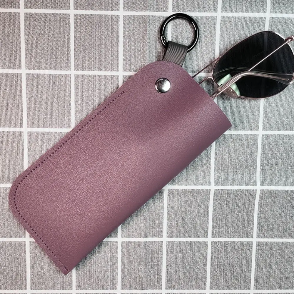 

Korean Style PU Leather Glasses Bag Waterproof Glasses Storage Bag Sunglasses Case with Hanging Ring Eyewear Protector Case