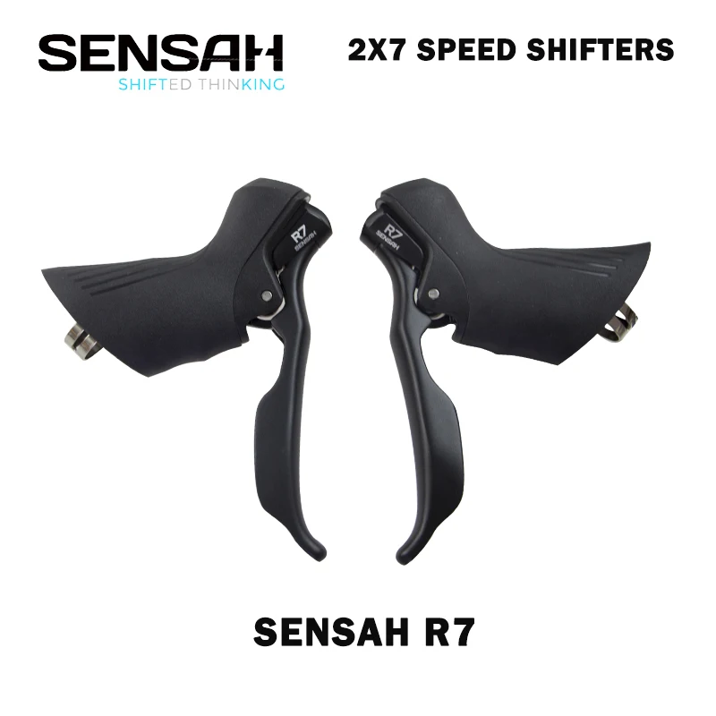 

SENSAH 2X7 Road Bike Shifters R7 2x7Speed Lever Brake 2x7 speed Road Bicycle Derailleur Compatible R6800 Claris Sora st-a070 STI