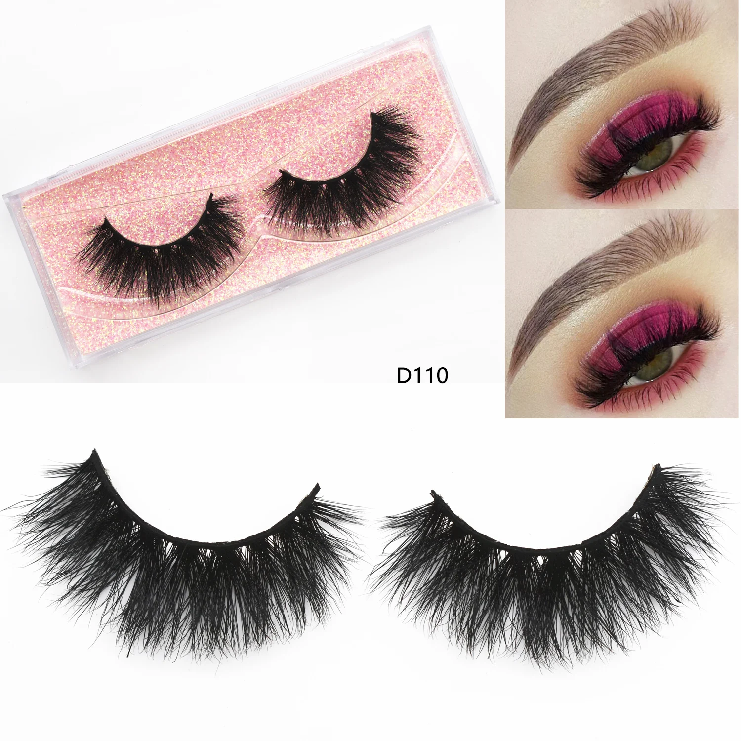 KEKEBAICHA Mink False Eyelashes Round 3D Mink Lashes Handmade Mink Fake Eyelashes Thick Full Strip Lashes Cruelty Free Cilios