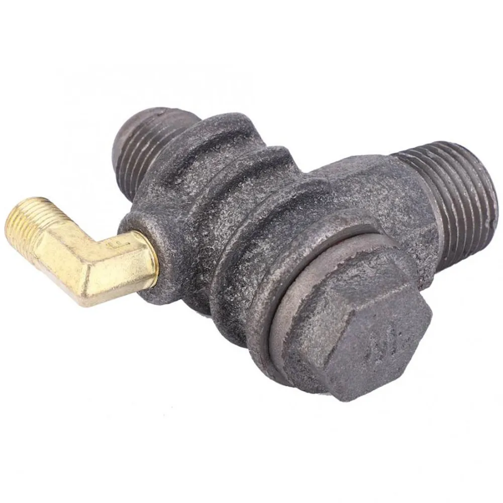 Air Compressor Male Thread 3-Port Check Valve Cast Iron Direct Piston Type Atmospheric Pressure Electromagnetic Elbow On Top