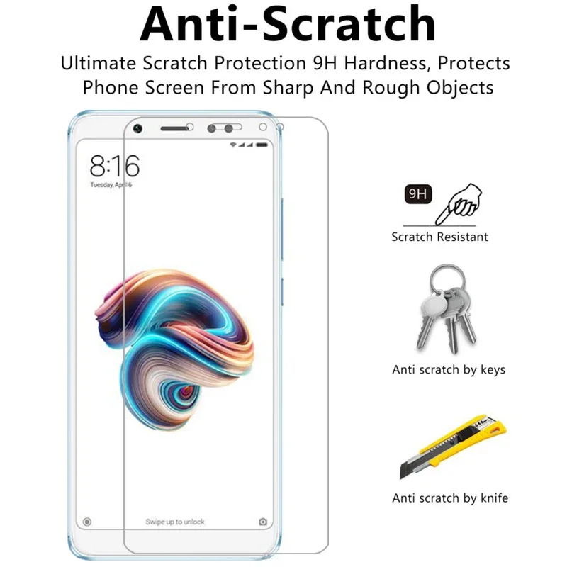 Vidrio Templado protector para xiaomi redmi note 5 pro 5a, protector de pantalla prime en ksiomi note5, no a5 a, película readmi redmy remi