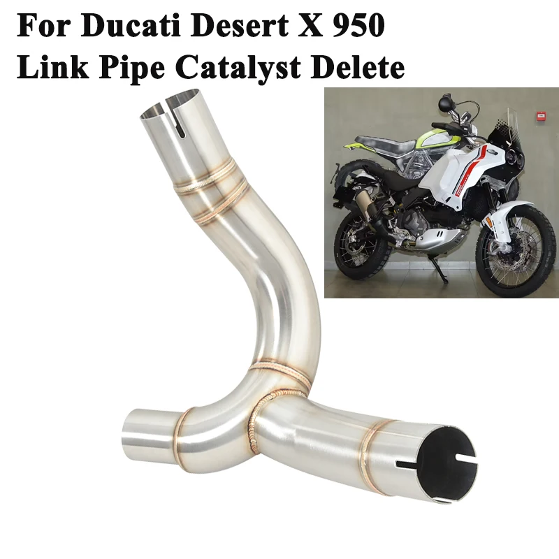 

Motorcycle Exhaust Escape Slip On For Ducati Desert X 950 2022 2023 2024 Link Pipe Eliminator Enhanced Original Interface Tube