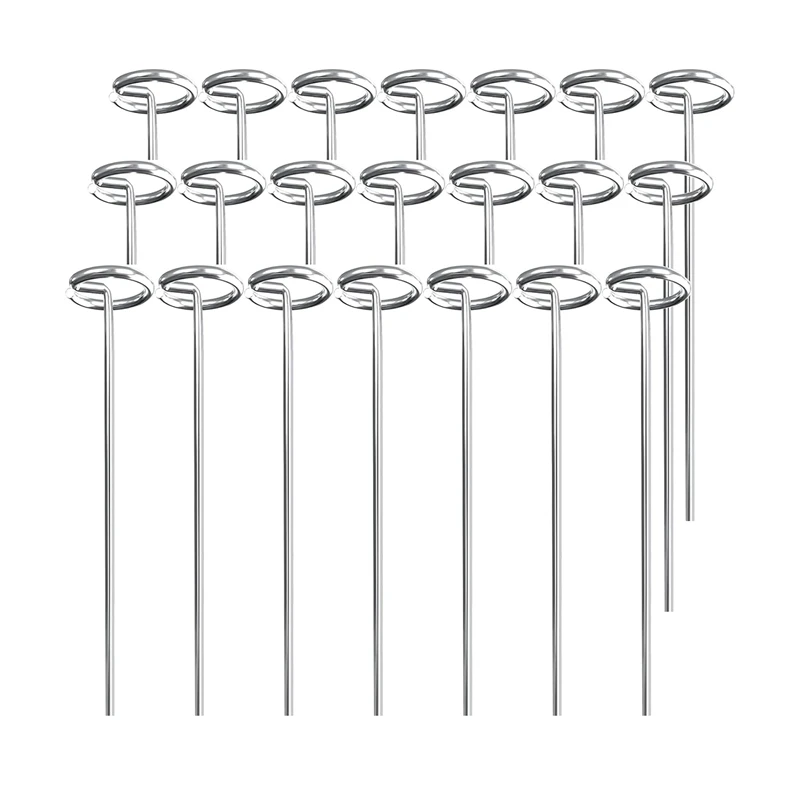 Landscape Staples 6 Inch Galvanized Landscape Sod Stakes Garden Staples Weed Barrier Pins 50 Pcs