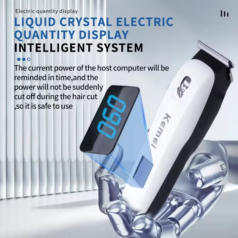 Kemei KM-PG809A KM-PG232 LCD USB شحن مقص الشعر قابل للتعديل المهنية آلة القطع KM-3382 ماكينة حلاقة المتقلب للرجال