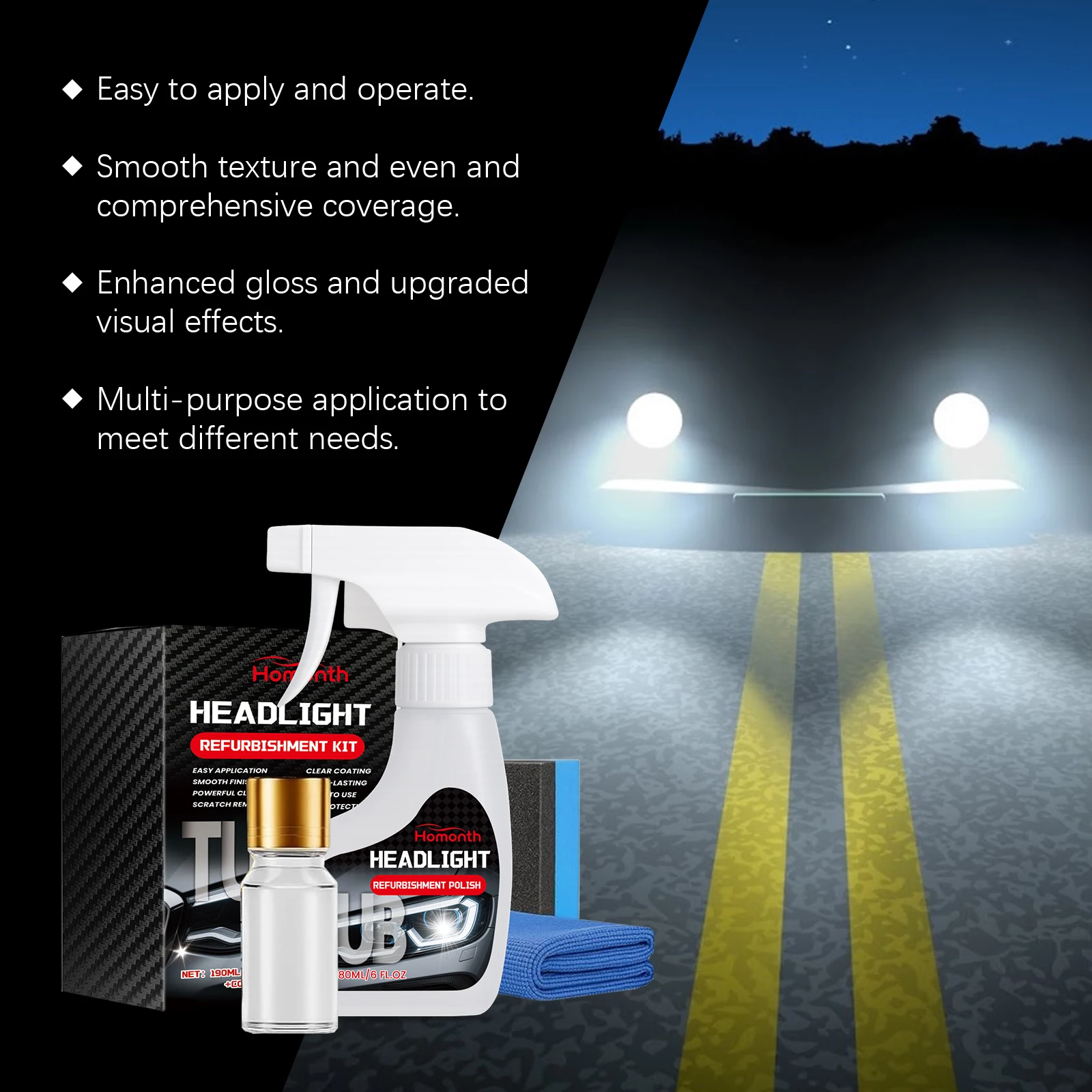 Car Headlight Restoration Kit 2