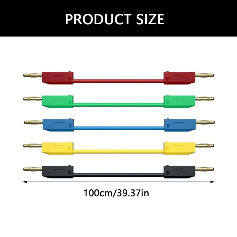 

strong 2mm Banana Lift Leads Multicolor Gold plate tip Secure fit Electronic