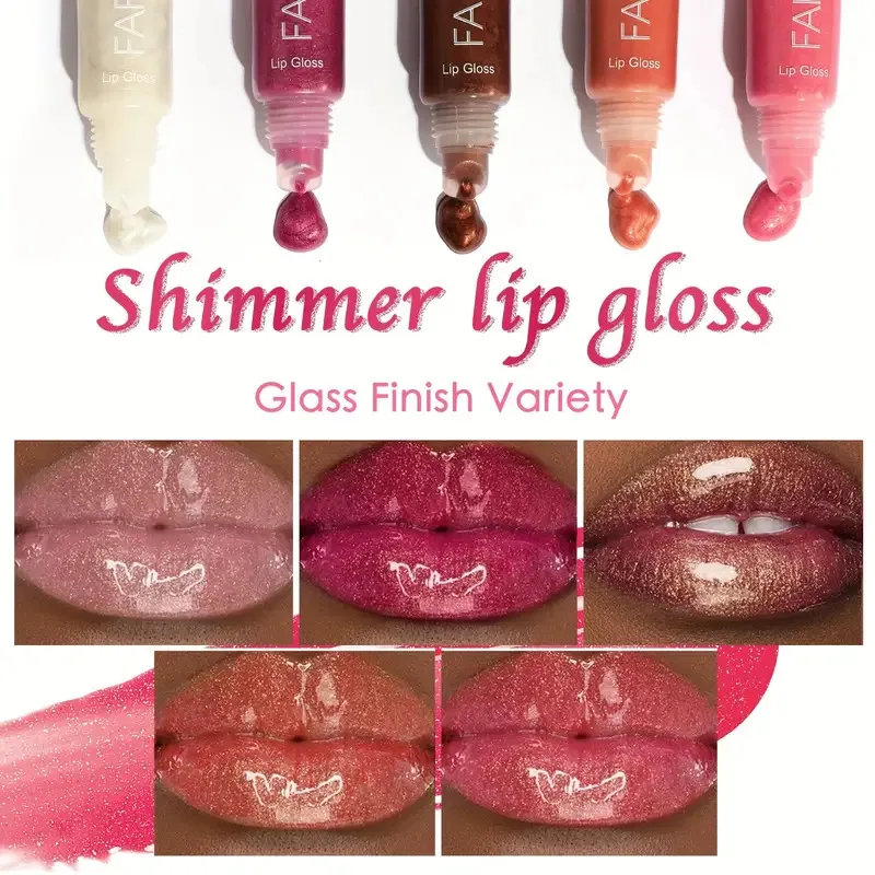 Pearl Mirror Liquid Lip Gloss Lacquer Lip Nectar Fine Glitter Lip Glaze Moisturising Lip Plumping Lip Colour