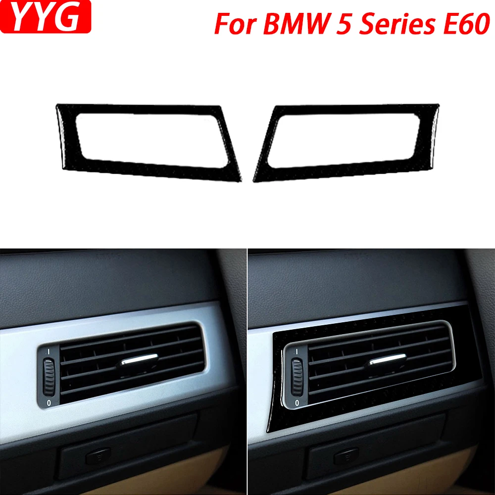 Für BMW 5er E60 2004–2007 Klavier Schwarz Armaturenbrett Beide Seiten Luftauslass Panel Trim Abdeckung Auto Innen Zubehör Aufkleber