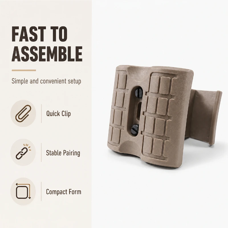 DIY Model Modification Dual‑clip Connector 7.62 Specification Plastic Linking Base Portable Replacement Accessory