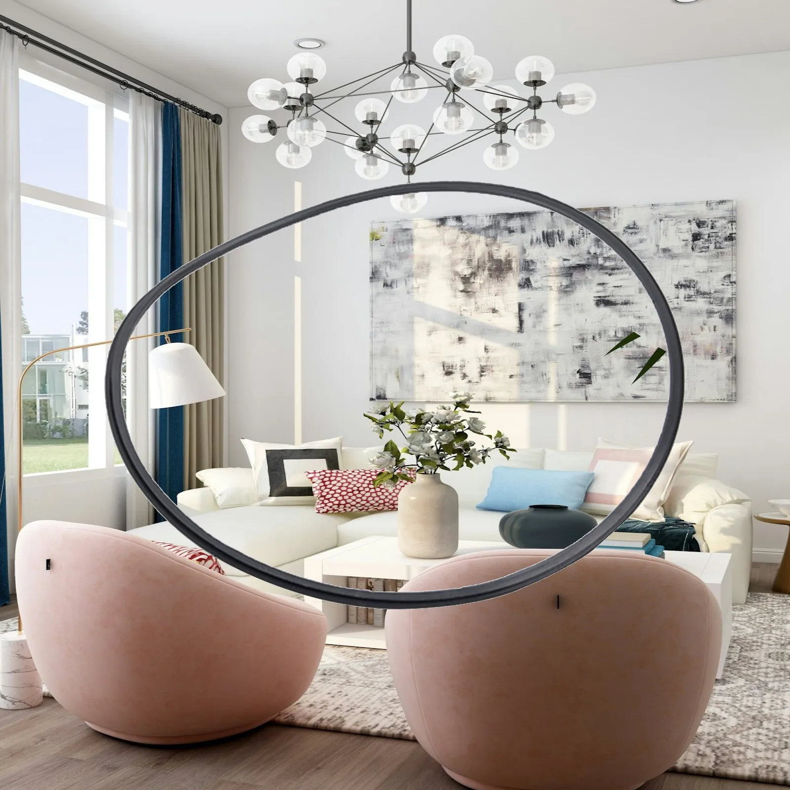 Rubber Rings for Bar Stool Base 38.5cm Chair Floor Protector Anti Scratch Disc for Furniture Chassis Slip Resistant