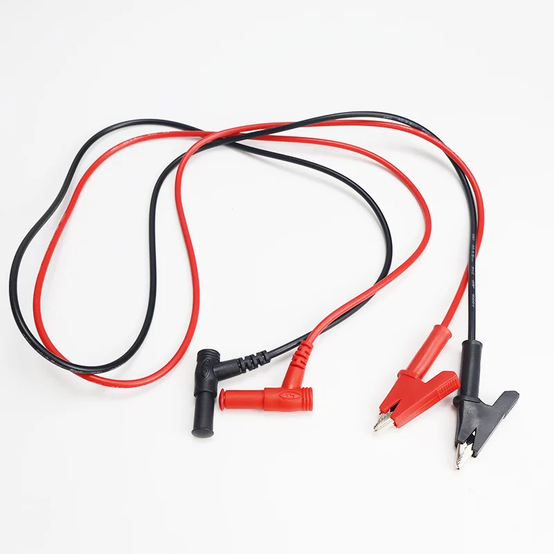 اختبار كهربائي 4.0 مللي متر الموز التوصيل إلى التمساح كليب اختبار الرصاص التمساح كليب مختبر اختبار كابل متعدد أسلاك الكابلات الناعمة 1 متر #4