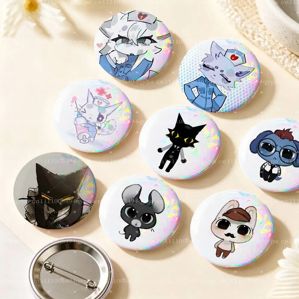 A-Animal Hospital Head Nurse Secret Agent Pin Buttons Round Badge for Clothes Bags Hats Pins Accessories Backpacks Decor