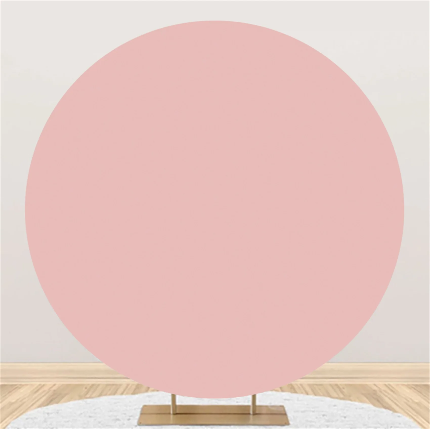 White Round Backdrop Cover For Birthday Party Pink Black Circle Backdrop Baby Shower Photography Background Decoration Props