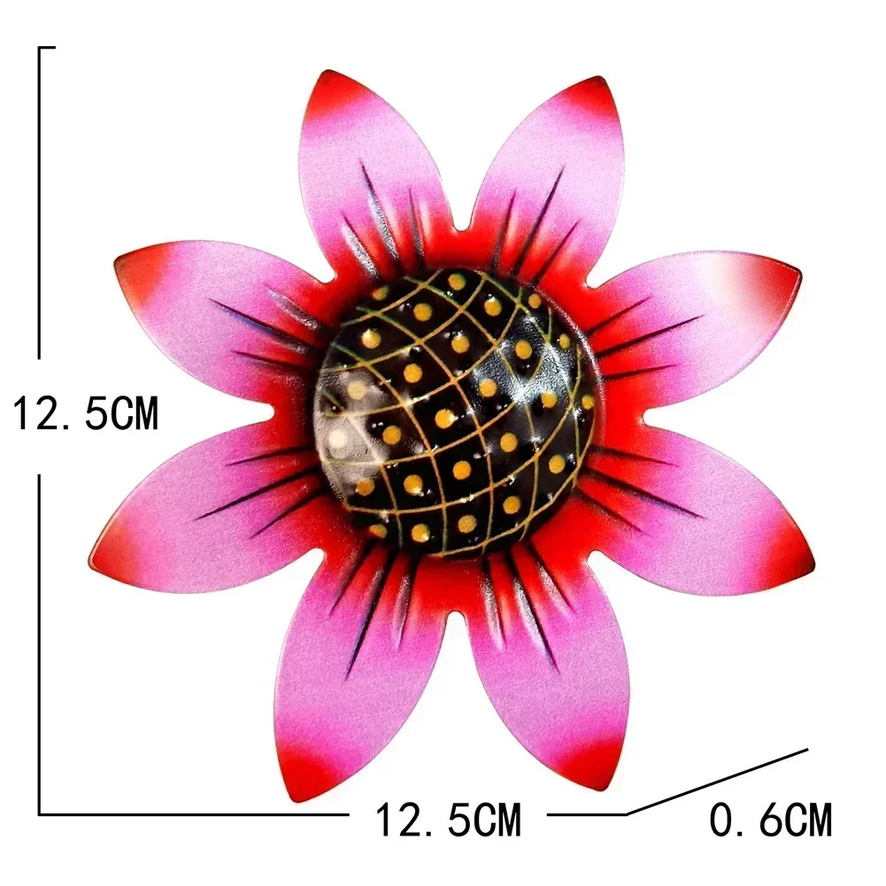Metalowa dekoracja ścienna z kwiatami Wisząca dekoracja ścienna Ogród domowy Ogród Dekoracja zewnętrzna Ozdoba Metalowe akcesoria kwiatowe