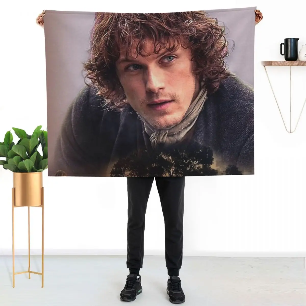 

Sam Heughan Throw Blanket Modern Design Soft Blanket for Home Decor