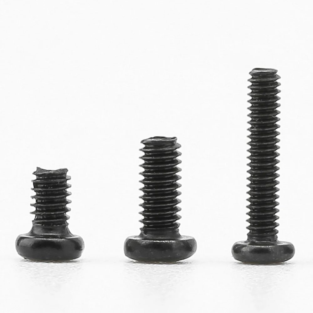 Cross Recessed Round Head Machine Screw M1 M1.2 M1.4 M1.6 M1.7 M2 M2.5 M3 M3.5 M4 M5 M6 Black Plated Phillips Screw for Computer