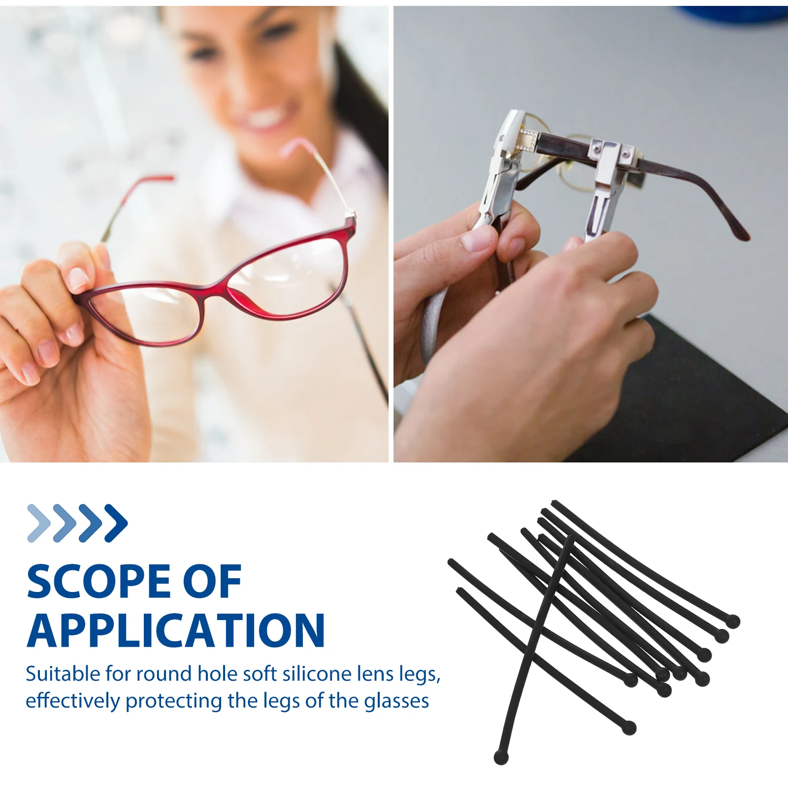 

5 Pairs for Anti-slip Temple Cover Glasses Eyeglass Ear Grip Bracket Eyeglasses Pad