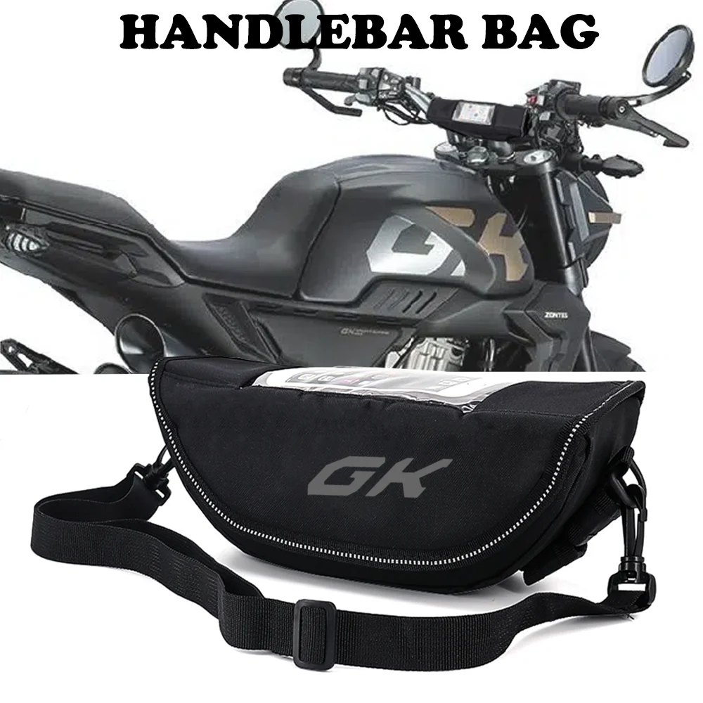 

For Zontes GK 125 / GK 155 / GK 125X Motorcycle Handlebar Bag Waterproof Handlebar Travel Navigation Bag