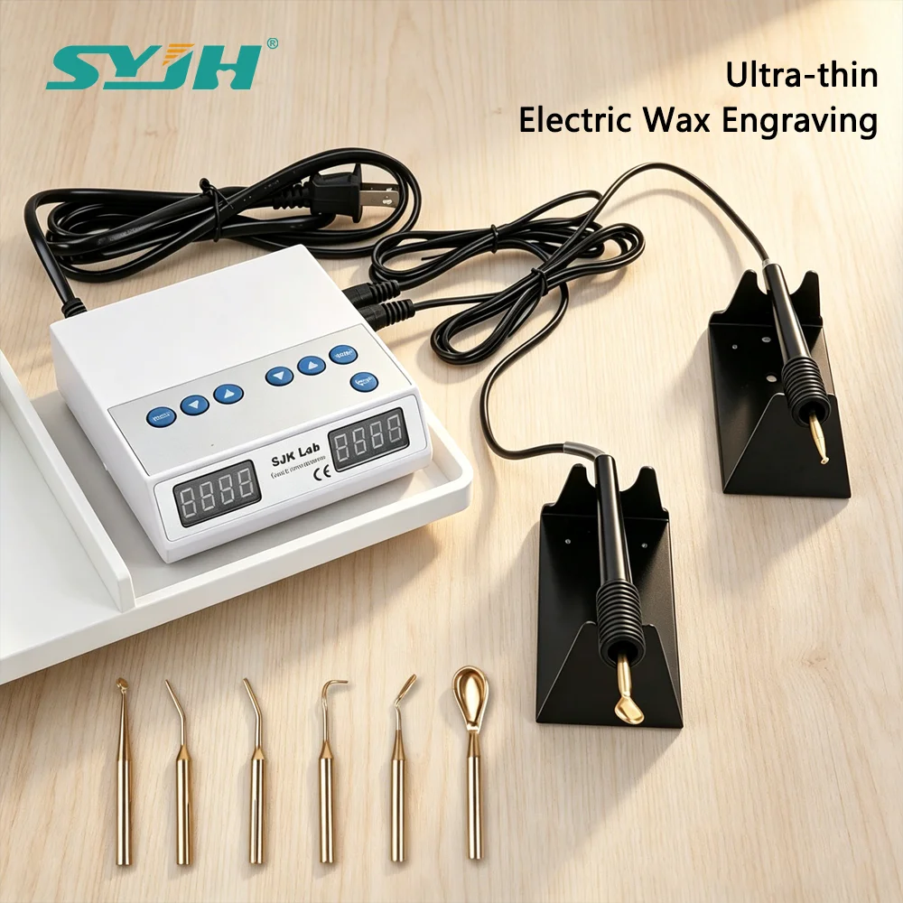 

Ultra-thin Electric Wax Knife Dental Lab Digital Display Double Carving Pen with 6 Tips Heat Carving Machine Tool High Quality