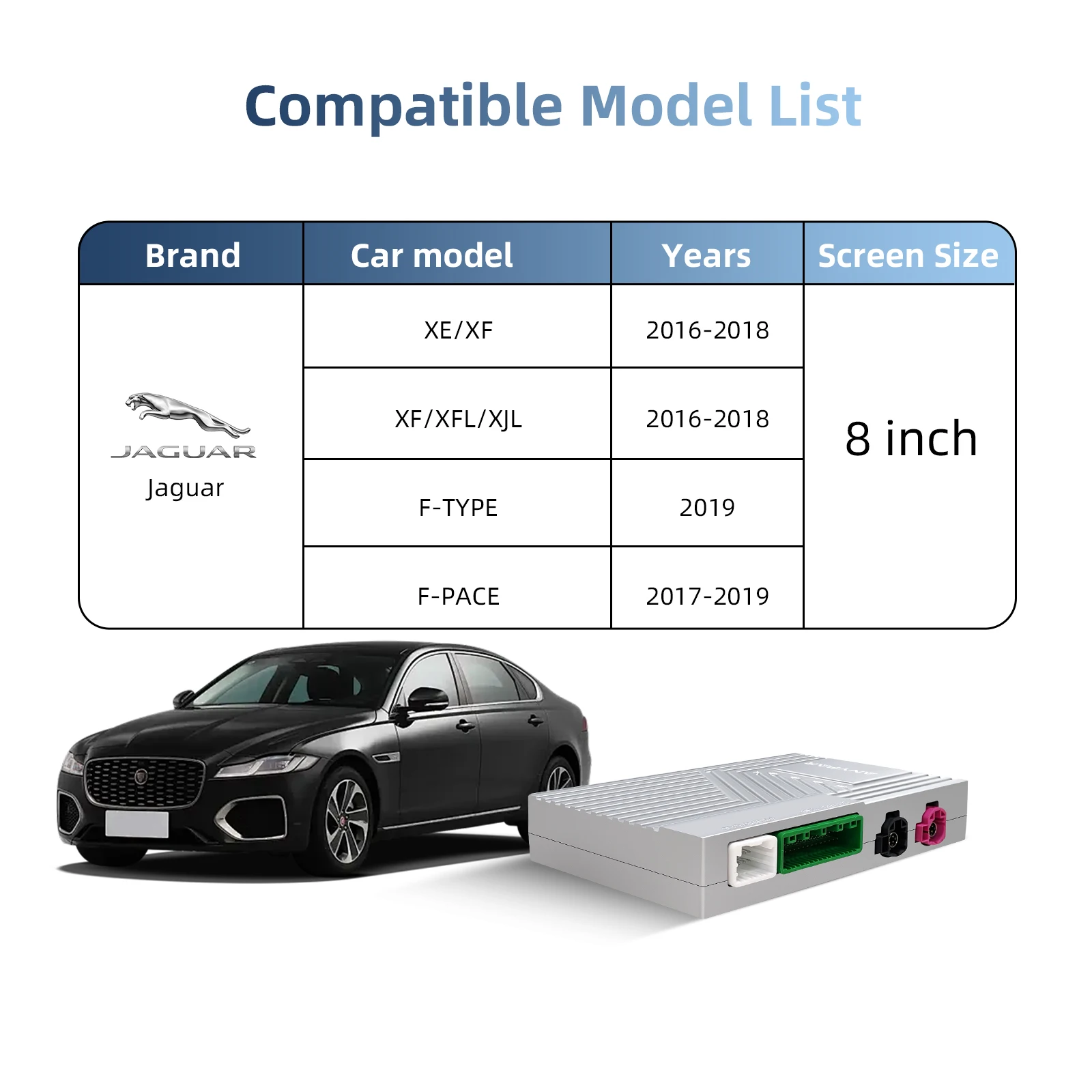 Ezonetronics For Jaguar XE XFL F-Type F-Pace 2016-2019 Wireless CarPlay Android Auto Retrofit Kit Decoder Box CarPlay Interface