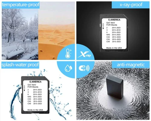 Imagen 2 del producto UTILIZACIÓN para Mazda CX3 de 2014 a 2023 Navi Actualizar Mapas de América del Sur Navegación GPS Tarjeta de mapa SD