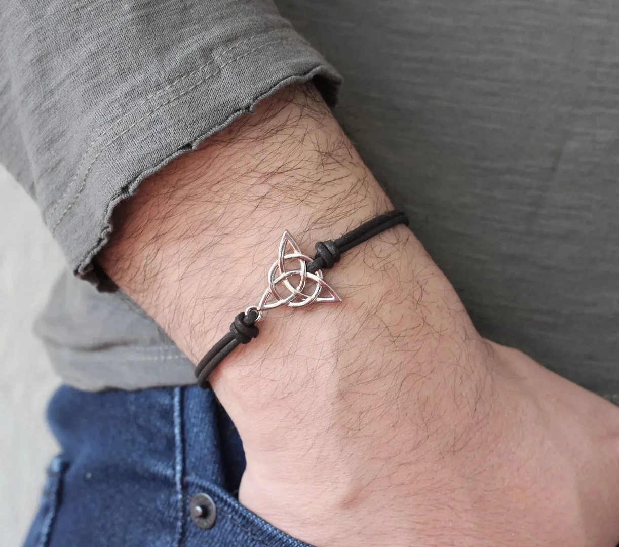 Infinity Men\'s Knot Bracelet OM  Cross Bracelet