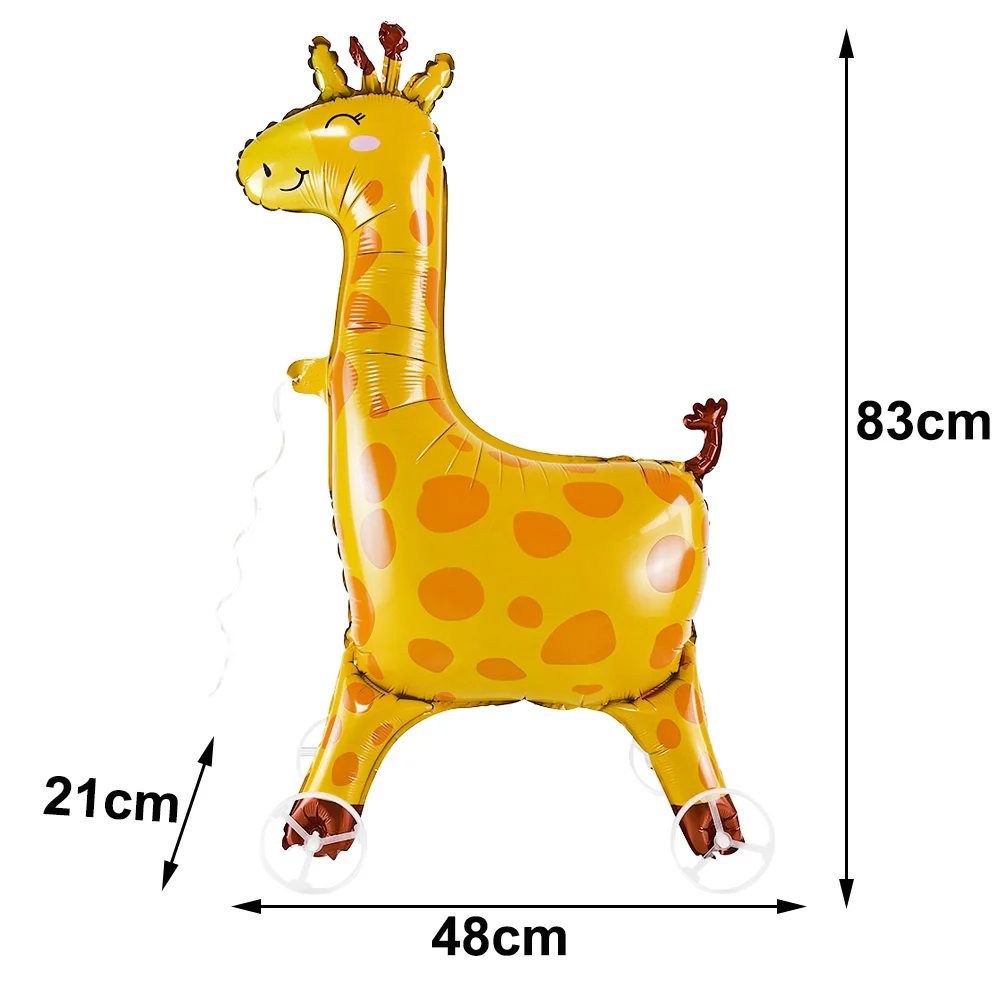 Standing Jungle Animal Balloons Inflatable Tiger Giraffe Lion Elephant Baby Shower Jungle Safari Theme Kids Birthday Party Decor