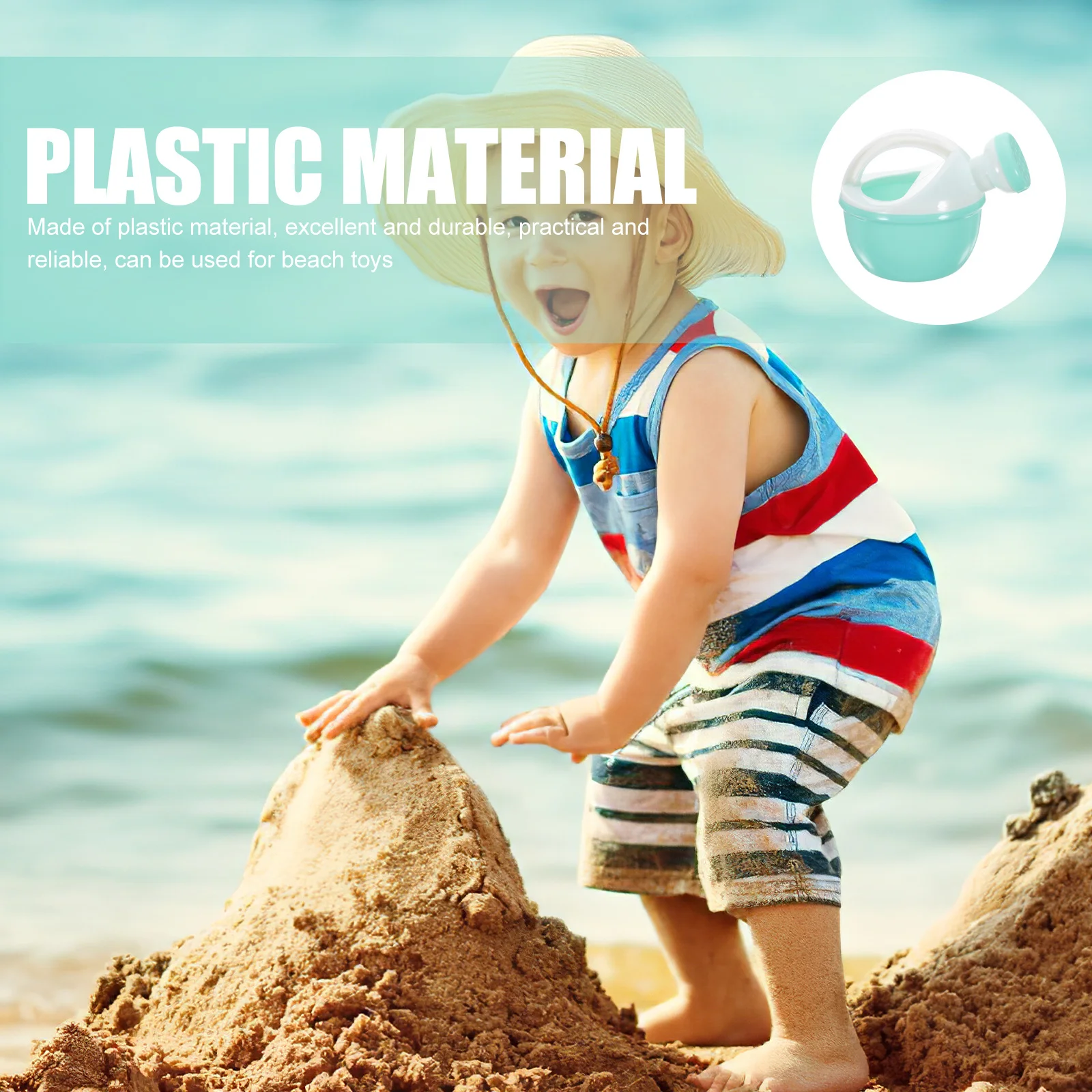 

6 шт. детская лейка, маленькая пластиковая лейка для садовой ванны, пляжная лейка для мальчиков и девочек, легкая, компактная и удобная для переноски