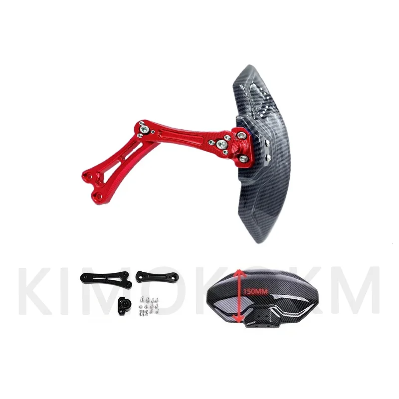 Universal Carbon Fiber Fender Splash Guard Cnc Aluminium Alloy Fender Mudguard Electric Fender Motorcycle Vehicle Imitation
